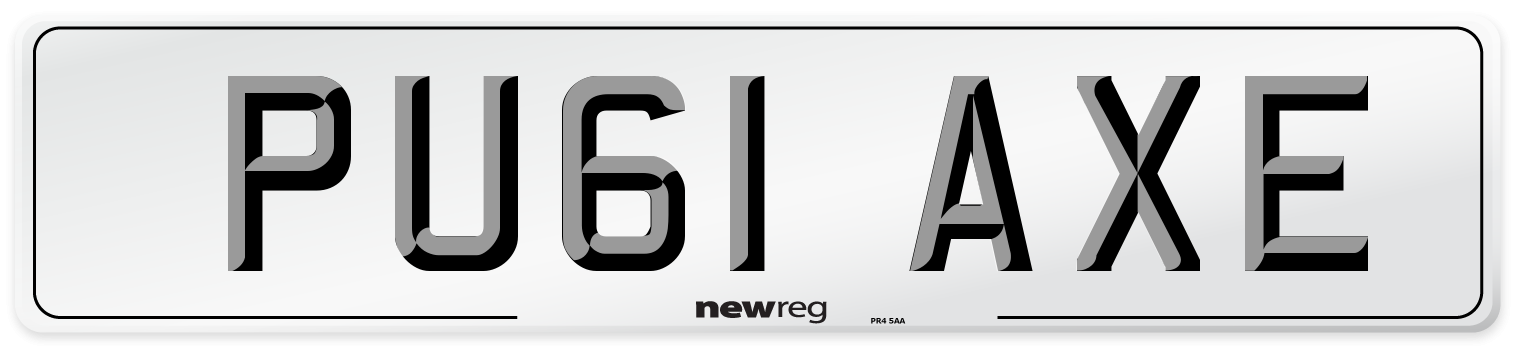 PU61 AXE Number Plate from New Reg